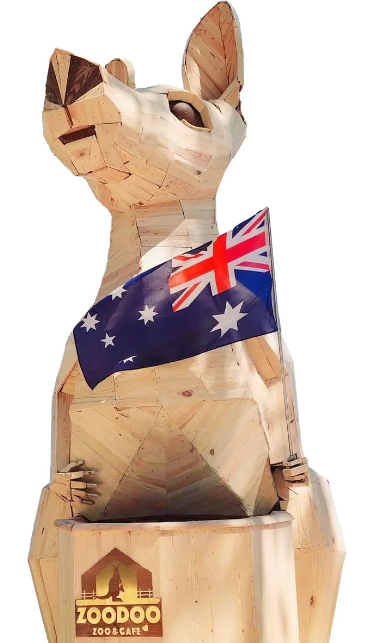 wooden kangaroo