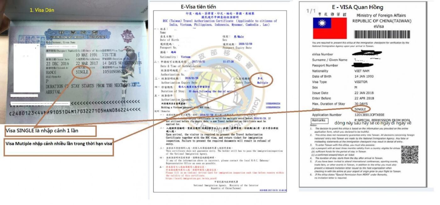 visa quan hồng đài loan