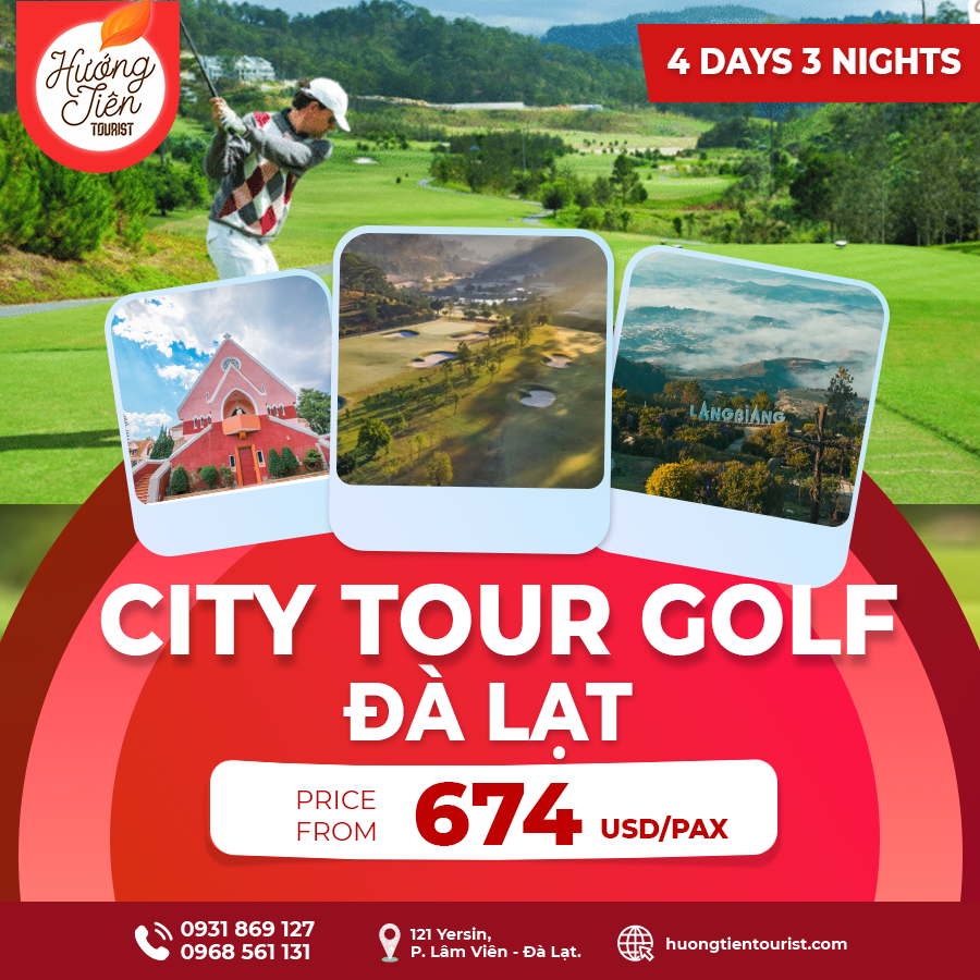 City Tour Golf Đà Lạt | 4 Days | Foreigner