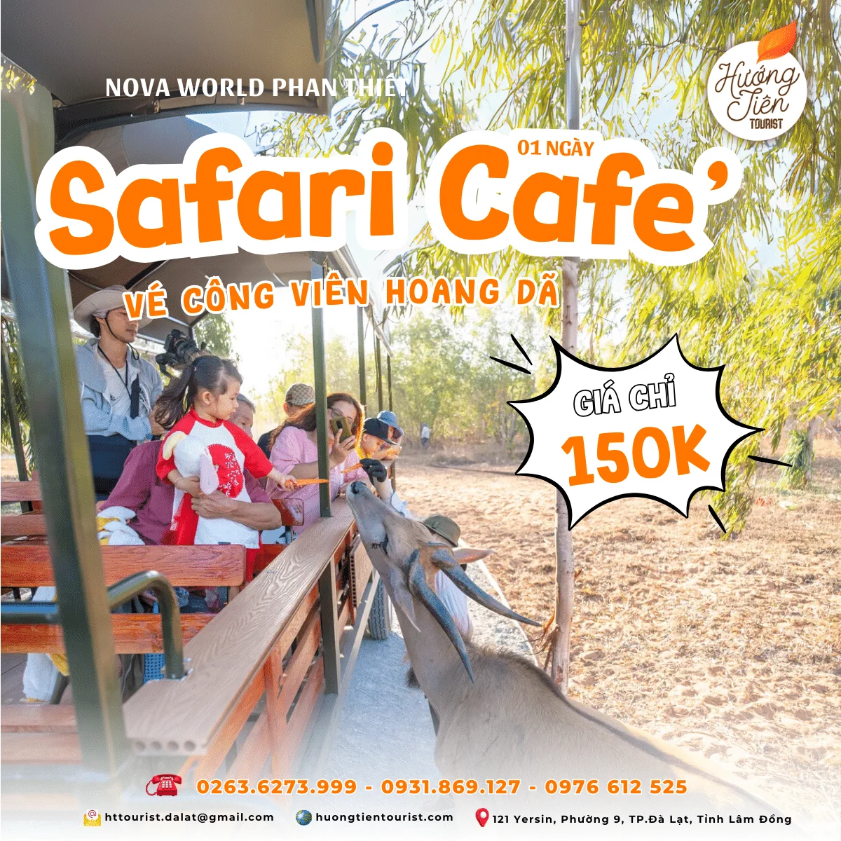 Vé công viên Safari Cafe | Novaworld Phan Thiết 2025