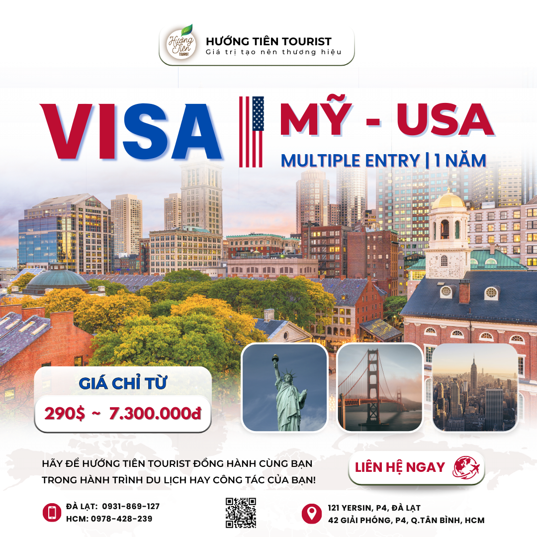 Visa Mỹ 2024 - Multiple Visa 1 năm