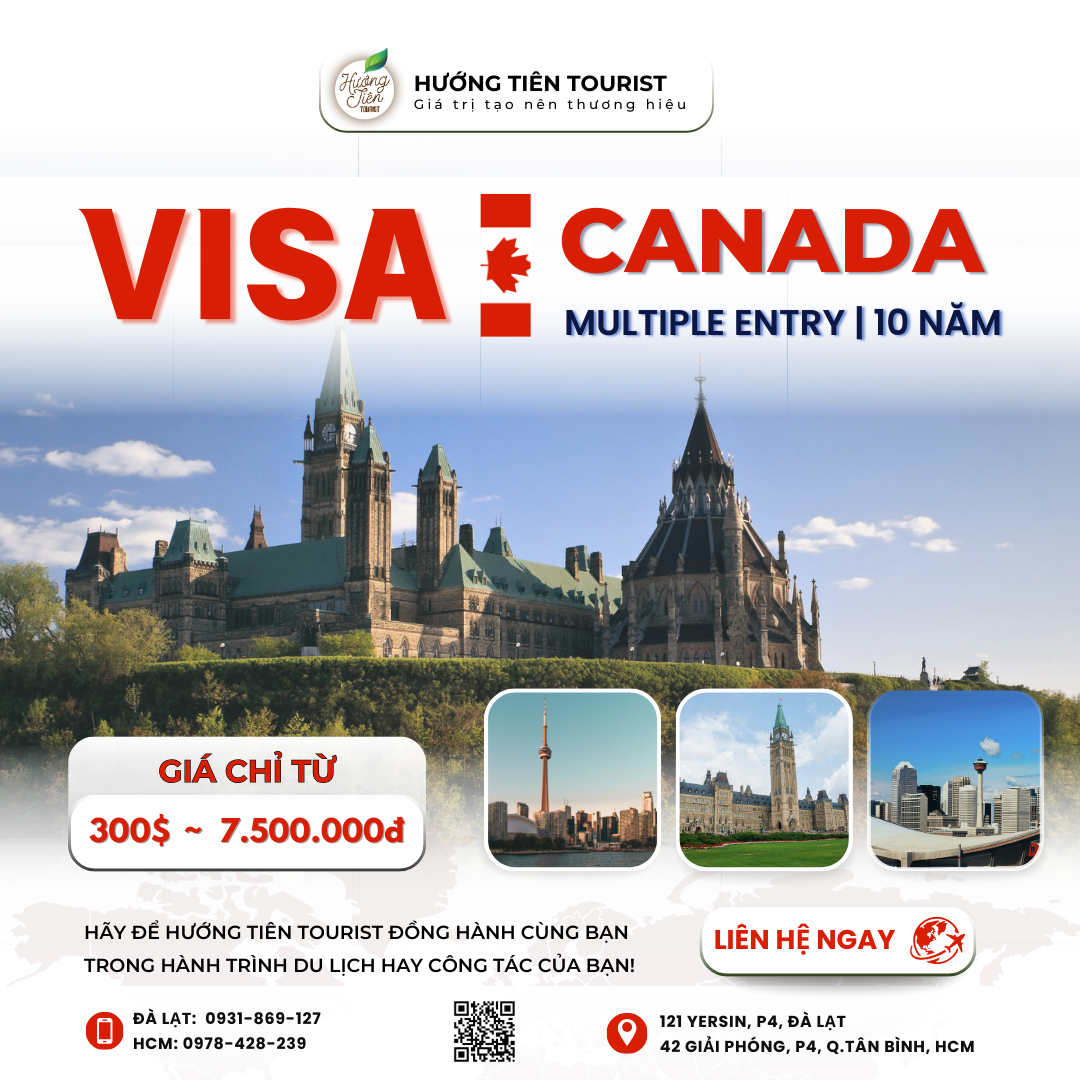 Visa Canada 2024 - Multiple Visa 10 năm