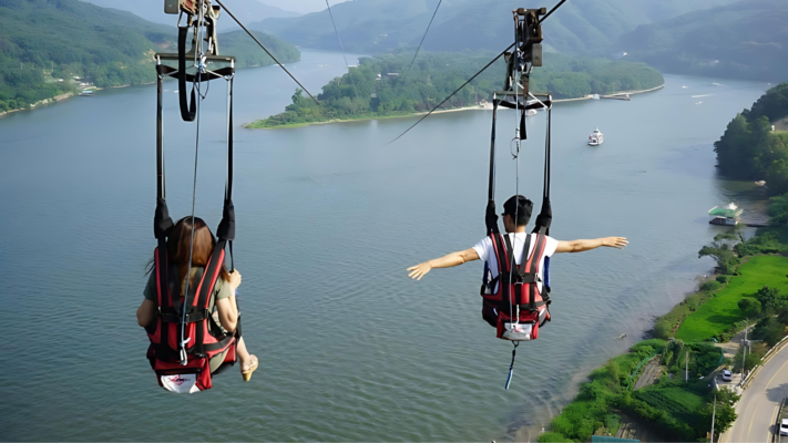 Trải nghiệm zipline tại đảo Nami