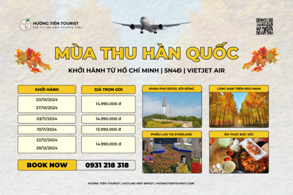 Tour hàn quốc 5 ngày 4 đêm