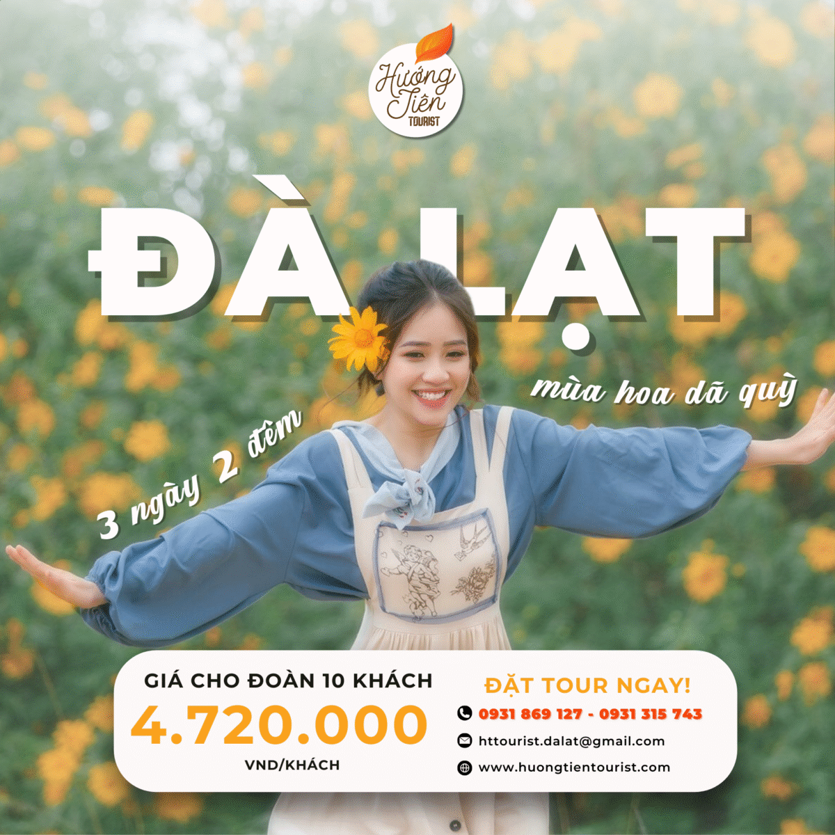 Tour Đà Lạt hoa Dã quỳ 3n2d