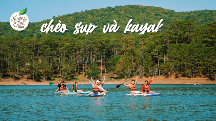 Du lịch Đà Lạt - Chèo SUP và kayak trên hồ Tuyền Lâm