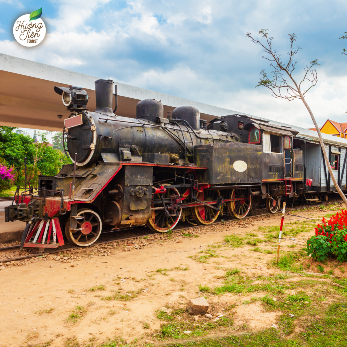 Historic Dalat Railway Station, a significant Dalat tourist attraction included in the Dalat itinerary