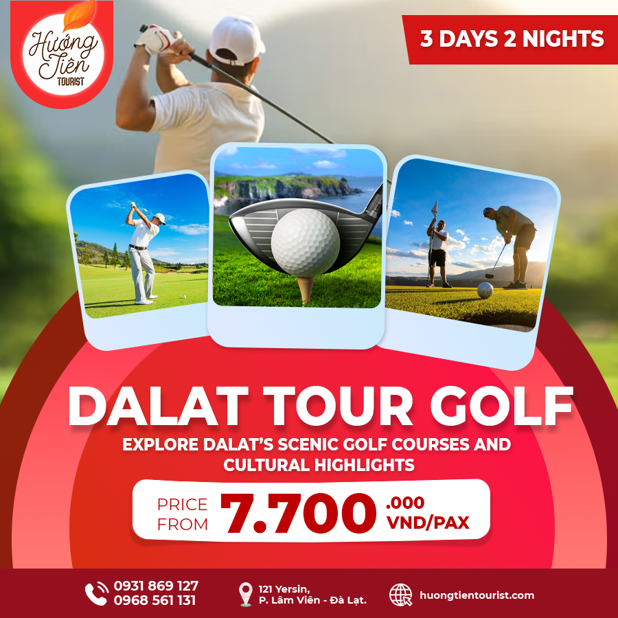 Dalat 3 Day Golf and City Tour | Explore Dalat’s Scenic Golf Courses and Cultural Highlights
