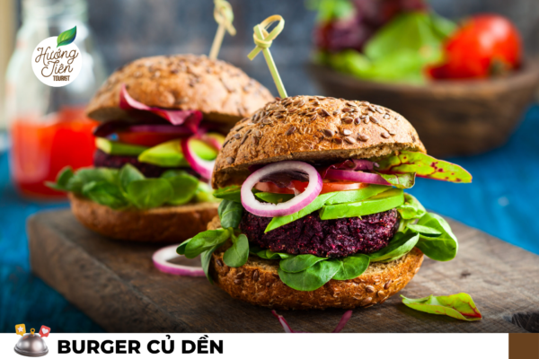 Burger củ dền - Sáng tạo mới trong ẩm thực Úc hiện đại