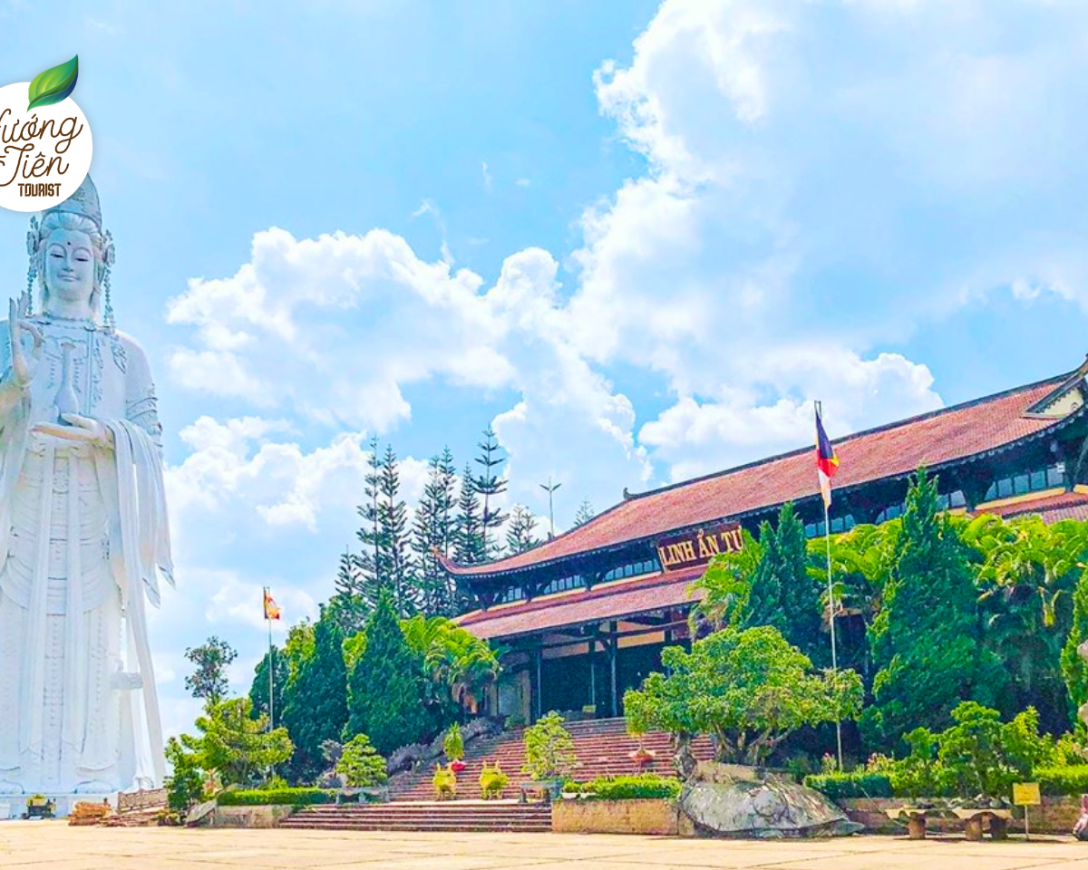 Linh An Pagoda and large Buddha statue in Dalat during the Dalat 4 Day Golf and City Tour.