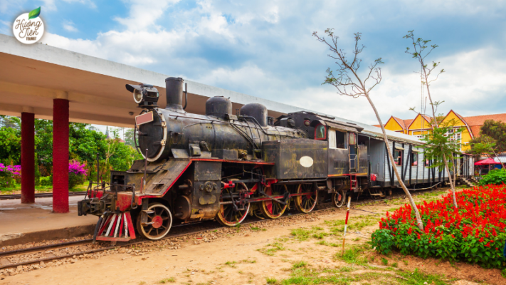 Historic Dalat Railway Station, a significant Dalat tourist attraction included in the Dalat itinerary