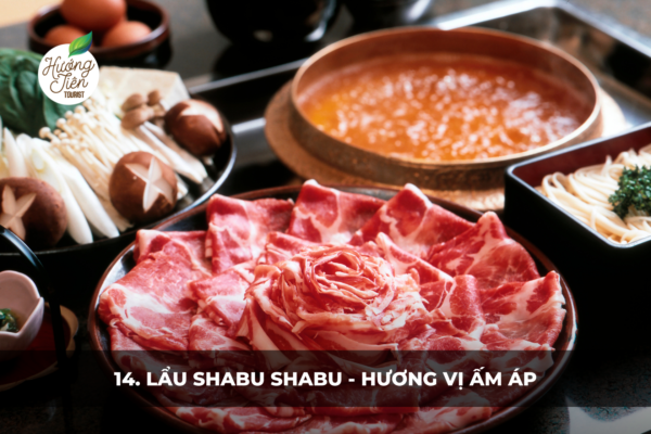 Lẩu Shabu Shabu - Món ăn đặc trưng Osaka với thịt bò thái mỏng và nhiều nguyên liệu