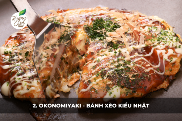 Okonomiyaki, bánh xèo kiểu Nhật, một món ăn đặc trưng Osaka