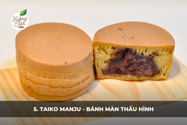 Taiko Manju - bánh màn thầu hình trống, món ăn đặc trưng Osaka