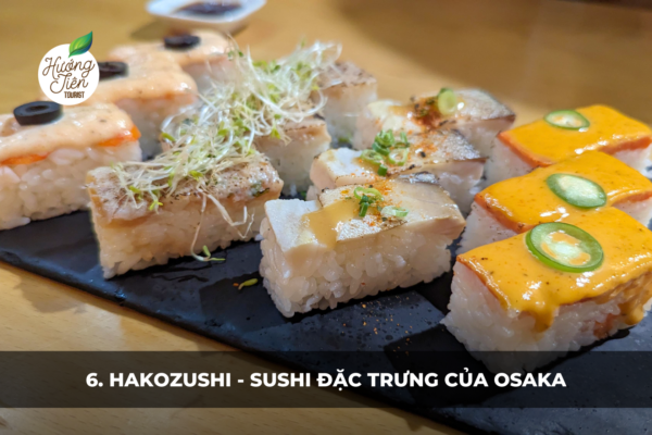 Hakozushi - sushi đặc trưng của Osaka với nhiều loại hải sản