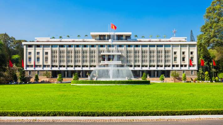 Reunification Palace in Ho Chi Minh City, Vietnam, an iconic historical landmark