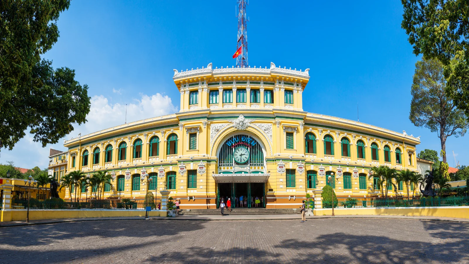 French-designed Saigon Central Post Office in Ho Chi Minh City, Vietnam in land tour inbound