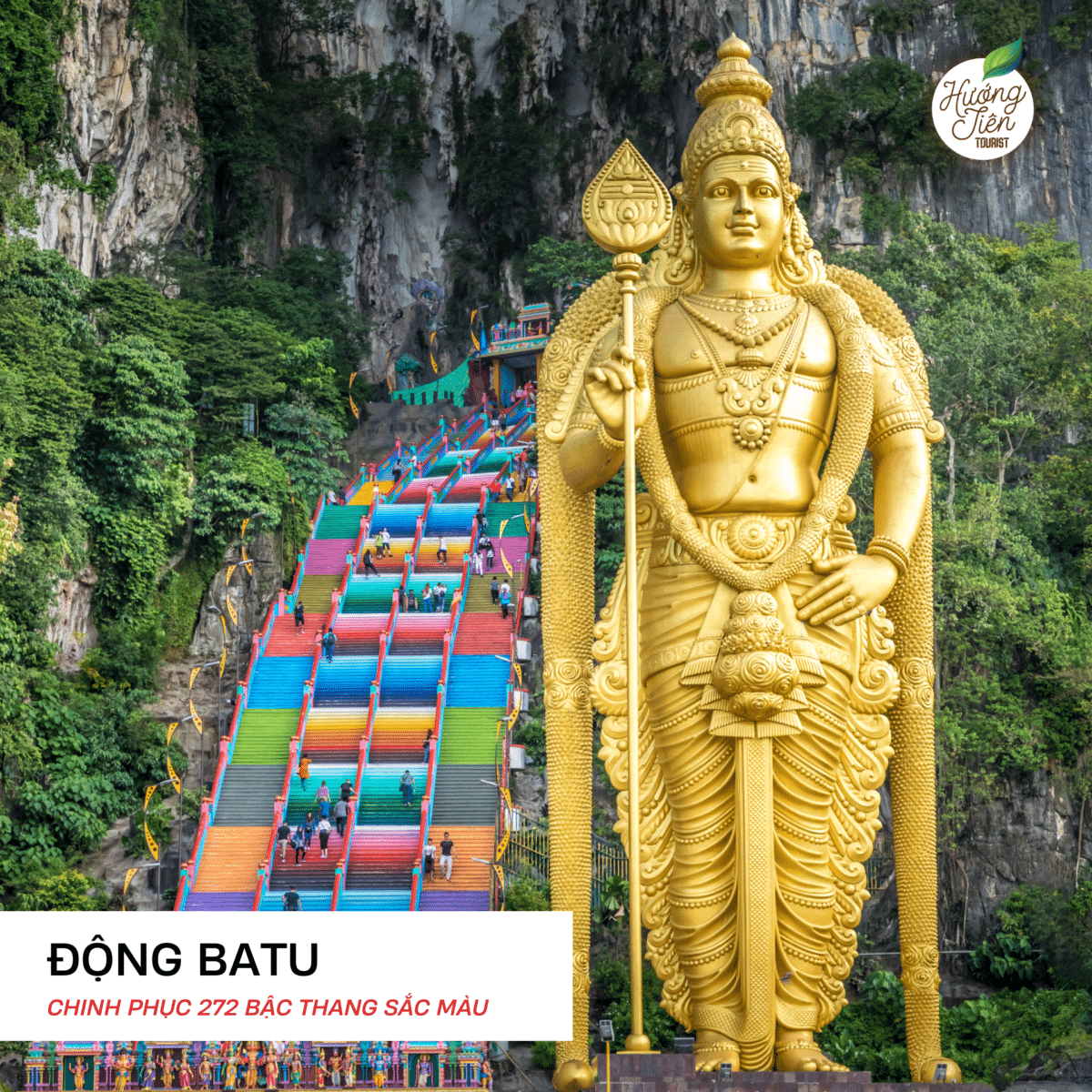 Động Batu: là nơi thiêng liêng nhất của tín đồ Ấn độ giáo (đạo Hindu) tại tour Malaysia