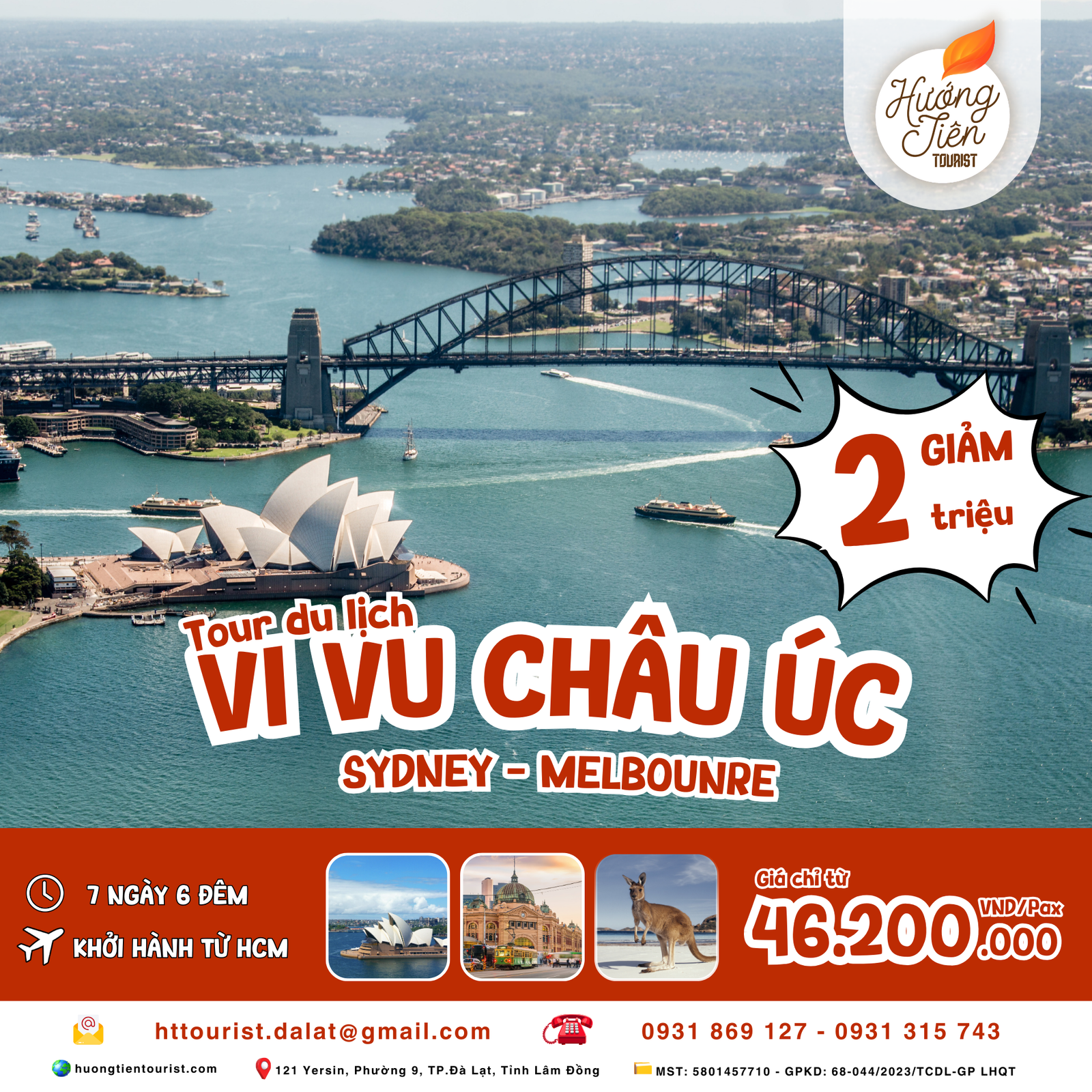 tour châu úc sydney - melbourne - hướng tiên tourist