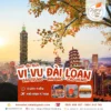 banner tour Đài Loan 5 ngày 4 đêm hành trình Cao Hùng - Đài Trung - Đài Bắc khởi hành từ HCM