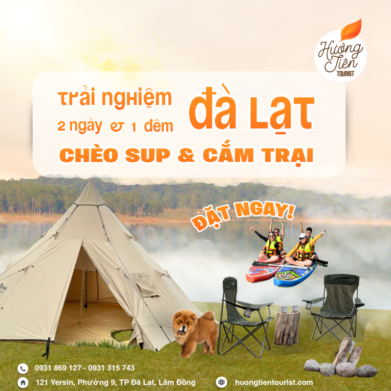 tour cắm trại chèo sup Đà Lạt