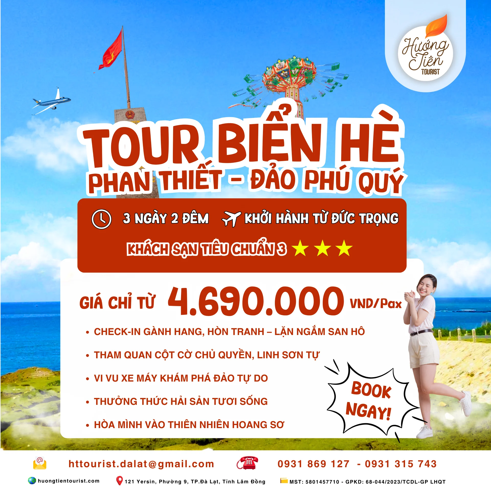tour Phan thiết đảo Phú Quý 3 Ngày 2 Đêm - Hướng Tiên Tourist