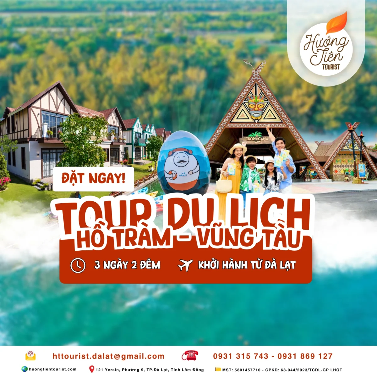 Tour vũng tàu hồ tràm 3 N2Đ - Hướng Tiên Tourist