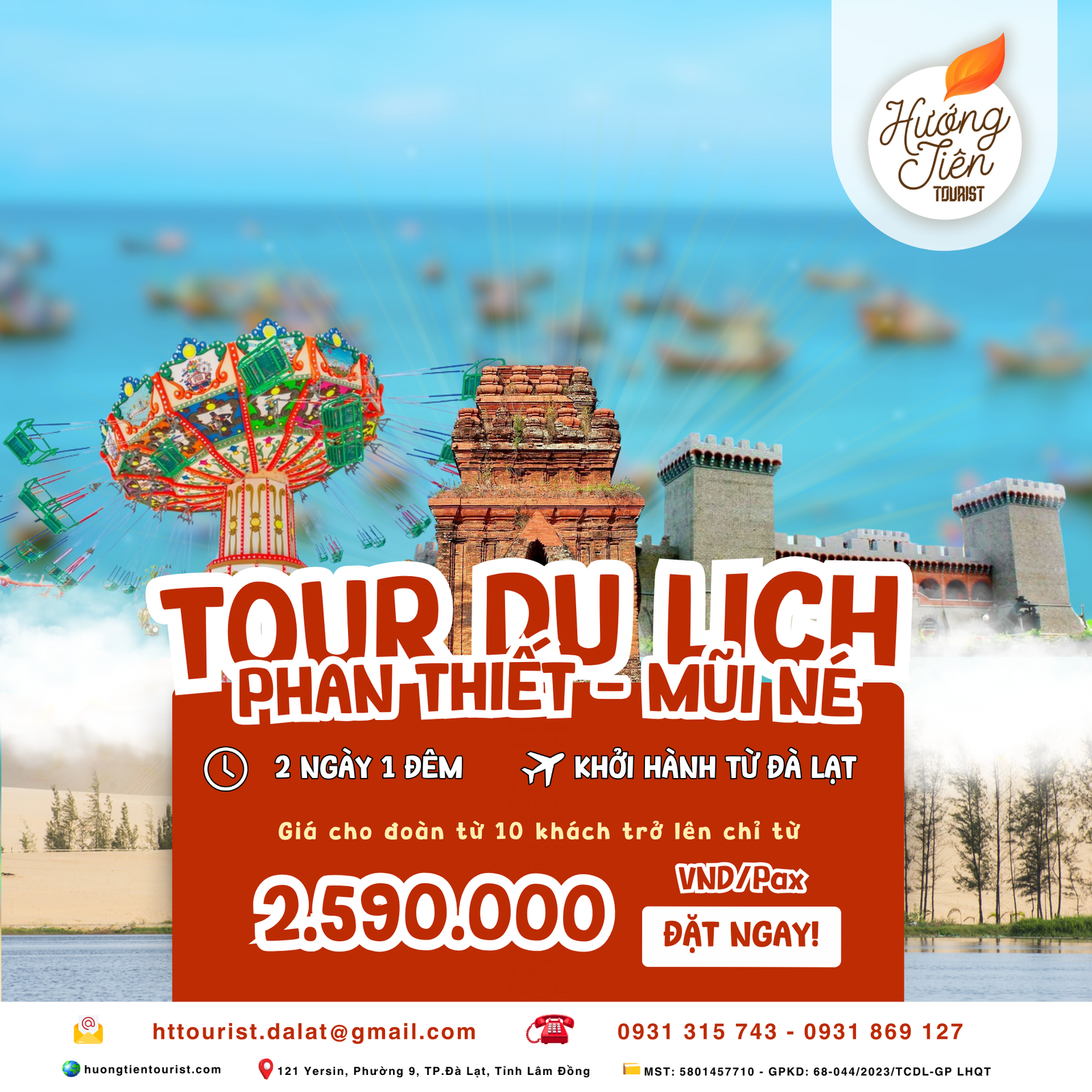 TOUR PHAN THIẾT MŨI NÉ 2N1Đ - LỊCH TRÌNH TRỌN GÓI - HƯỚNG TIÊN TOURIST