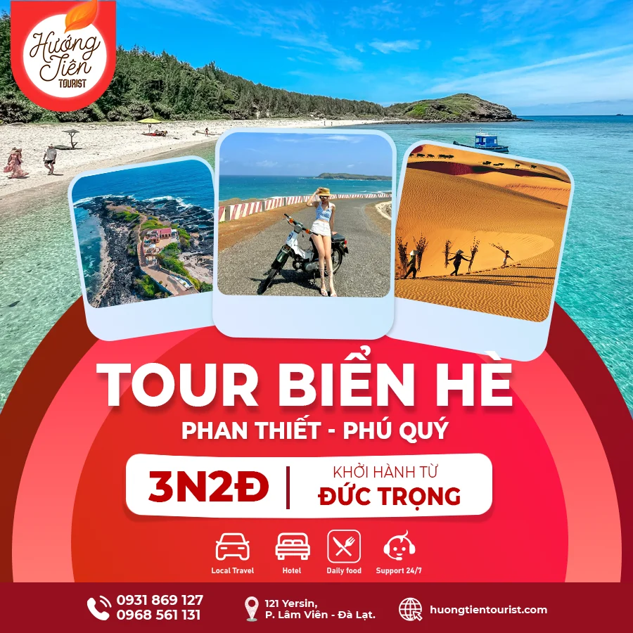 TOUR PHAN THIẾT ĐẢO PHÚ QUÝ 3N2Đ - KHỞI HÀNH TỪ ĐỨC TRỌNG