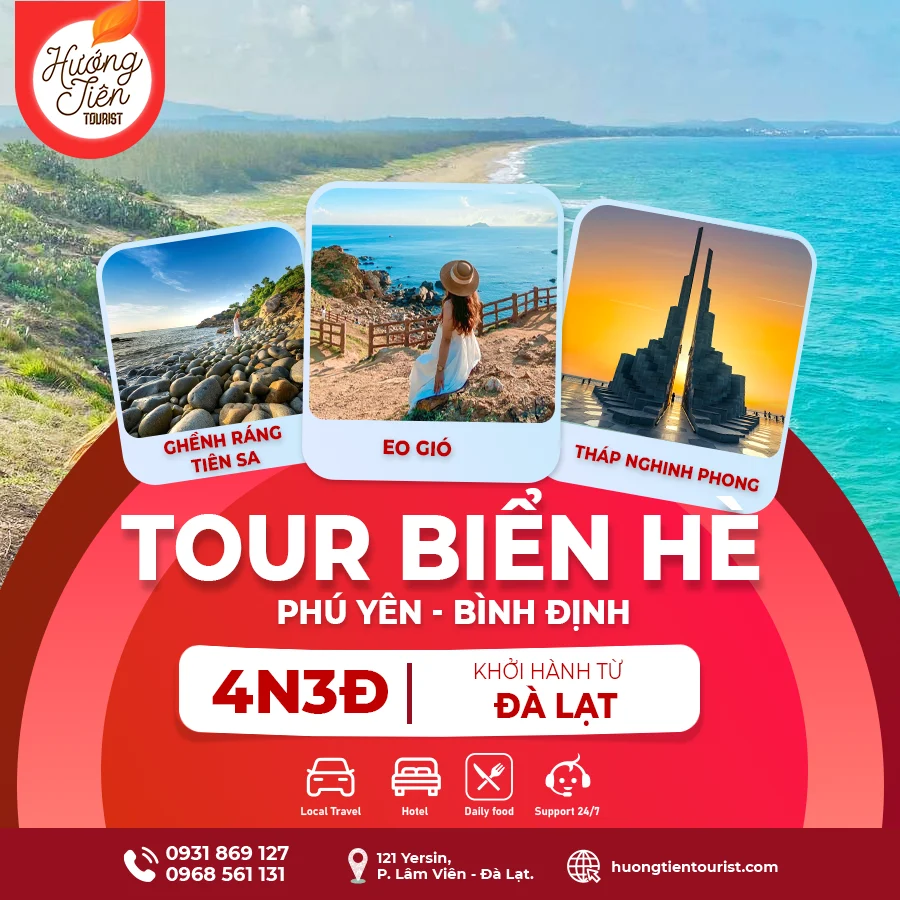 TOUR PHÚ YÊN BÌNH ĐỊNH 4N3Đ - KHỞI HÀNH TỪ ĐÀ LẠT
