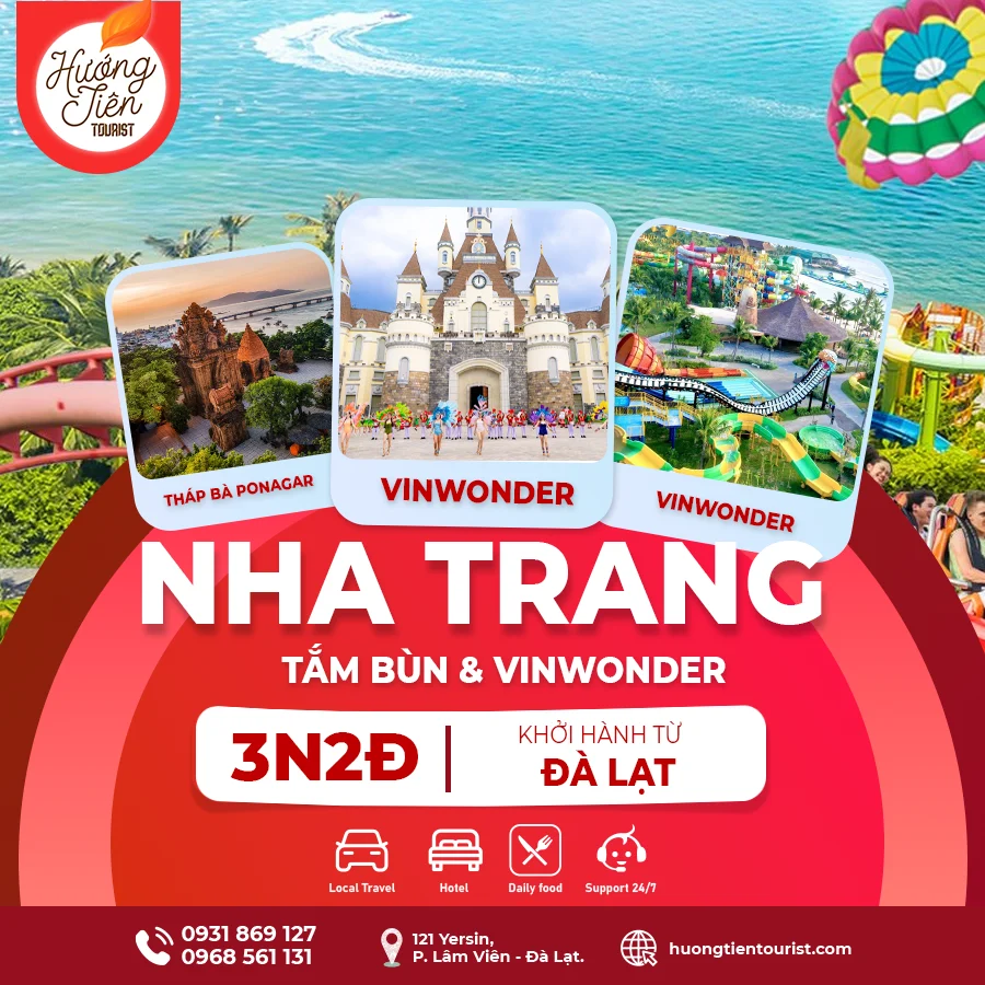 TOUR NHA TRANG 3N2Đ - TẮM BÙN & VINWONDER - KHỞI HÀNH TỪ ĐÀ LẠT