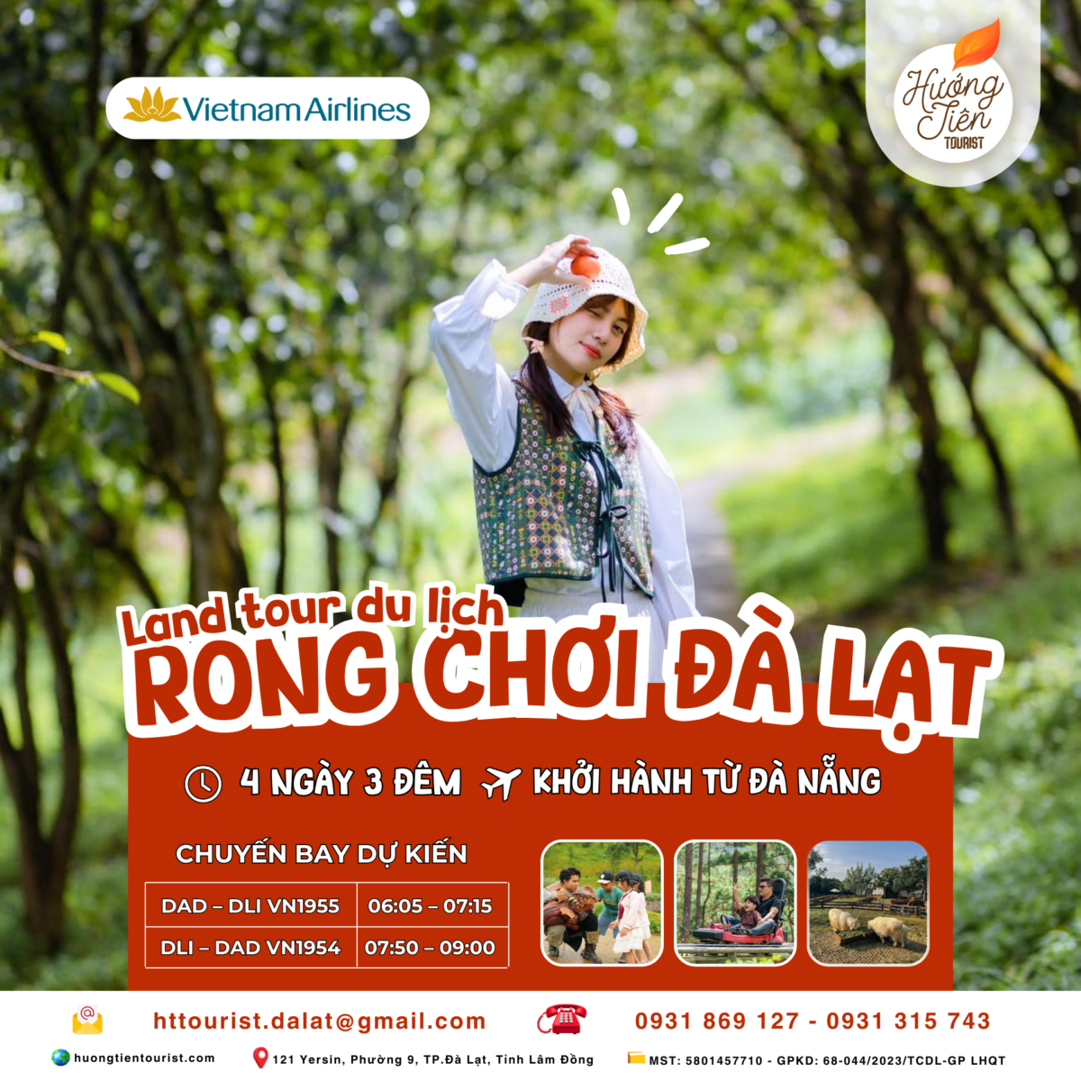 Land tour Đà Lạt 4N3Đ - Hướng Tiên Tourist