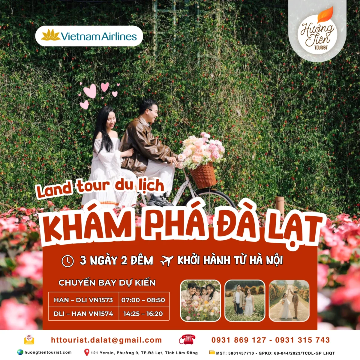LAND TOUR ĐÀ LẠT 3N2Đ - KHỞI HÀNH TỪ HÀ NỘI (Bay VNA)