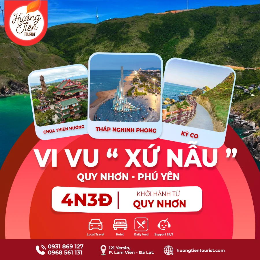 TOUR QUY NHƠN PHÚ YÊN 4N3Đ – KHỞI HÀNH TỪ QUY NHƠN (GHÉP ĐOÀN)