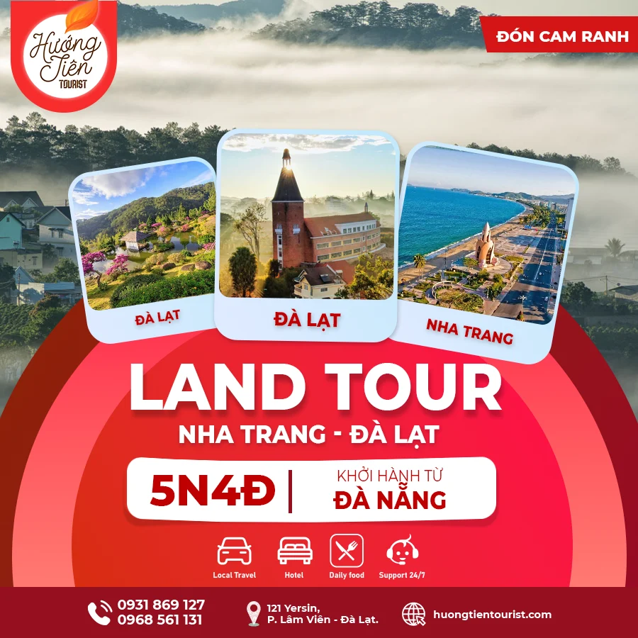 LAND TOUR NHA TRANG ĐÀ LẠT 5N4Đ - Lịch bay từ Đà Nẵng