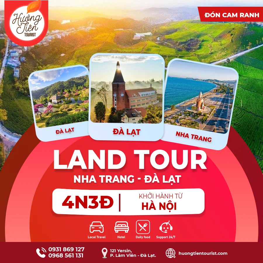 LAND TOUR NHA TRANG ĐÀ LẠT 4N3Đ - Lịch bay từ Hà Nội