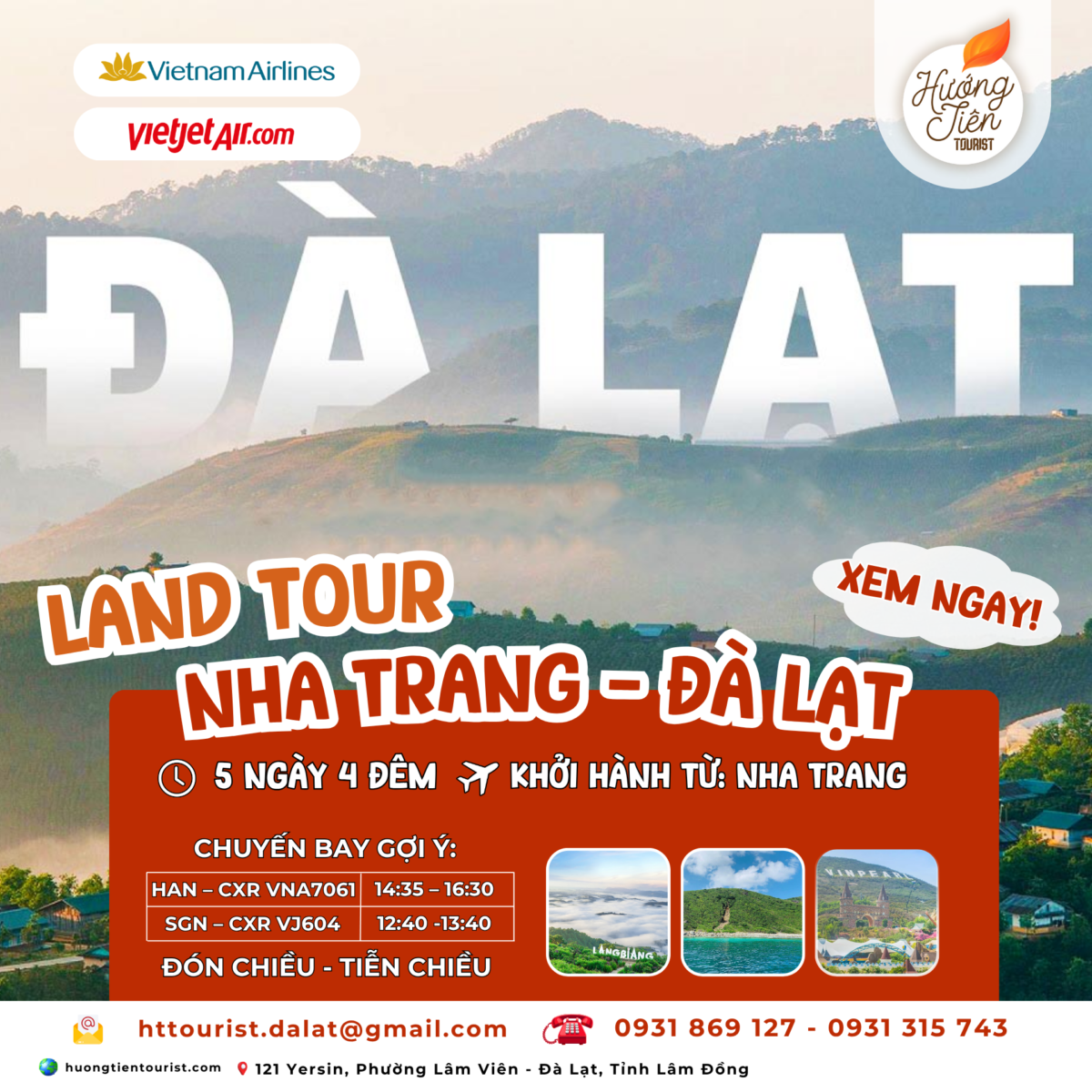 land tour nha trang đà lạt 5 ngày 4 đêm