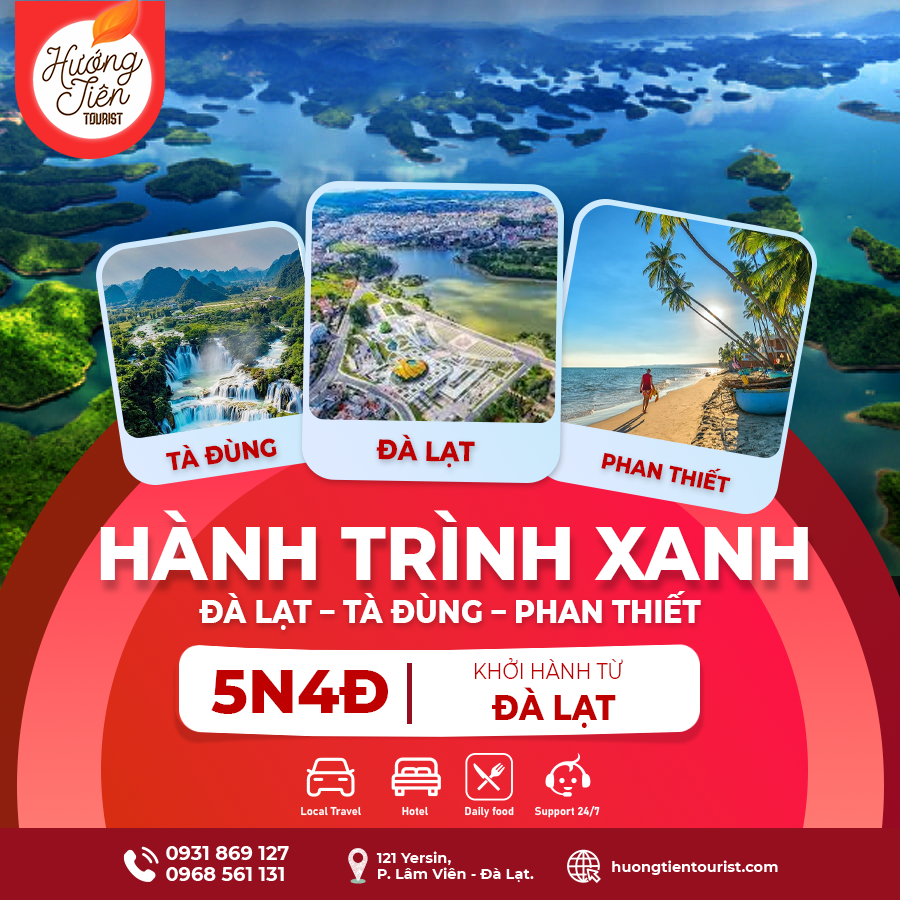 TOUR ĐÀ LẠT TÀ ĐÙNG PHAN THIẾT 5 NGÀY 4 ĐÊM - HƯỚNG TIÊN TOURIST
