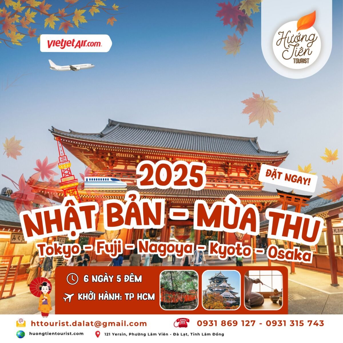 Tour Nhật Bản Mùa Thu 2025