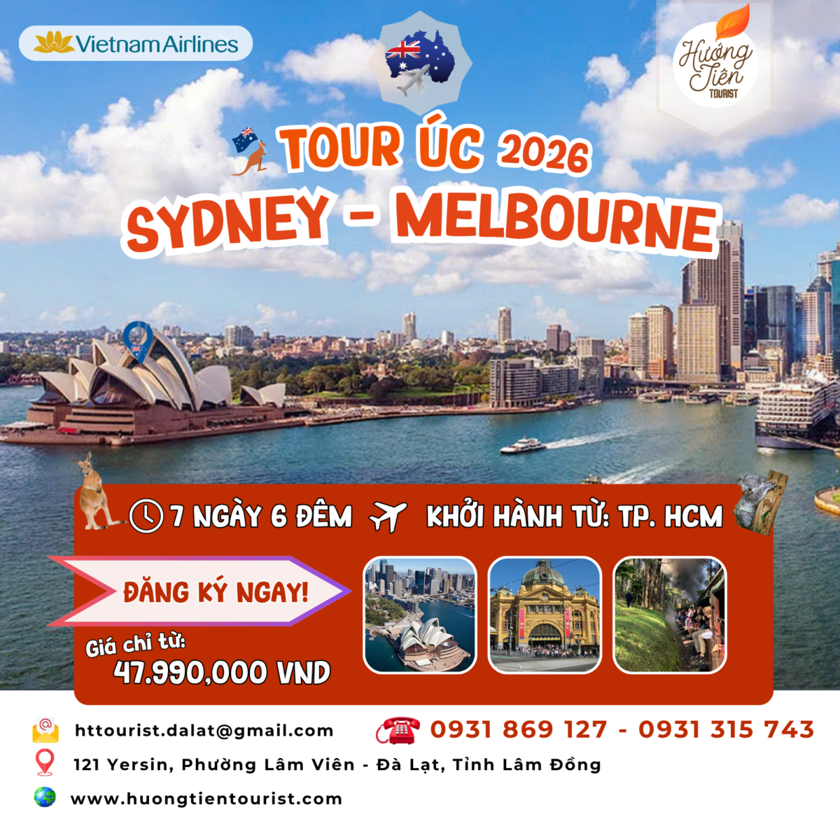 tour du lịch úc sydney melbourne 2026