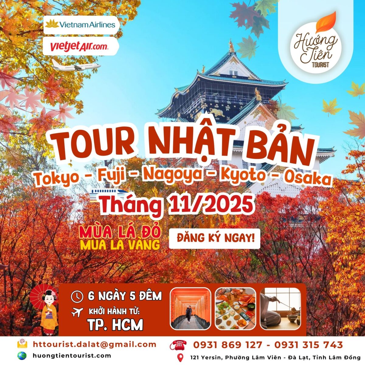 tour nhật bản tháng 11 mùa thu