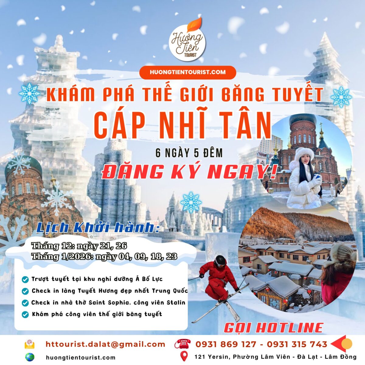 tour cáp nhĩ tân từ hcm