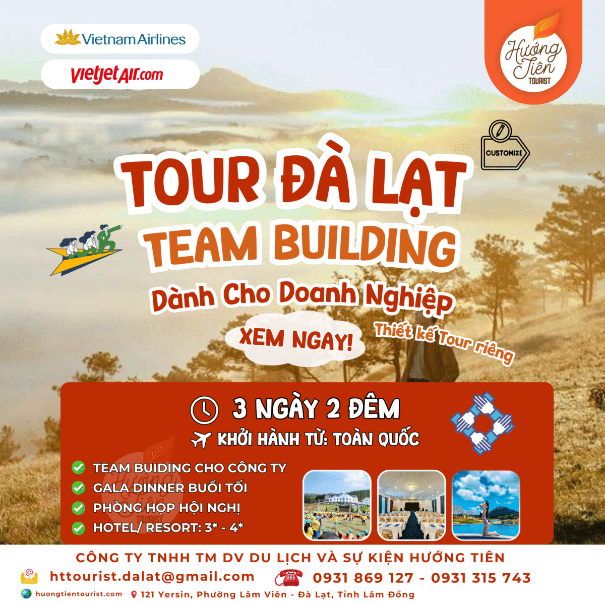 tour đà lạt cho công ty Team building