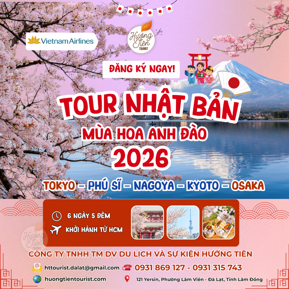 tour nhật bản hoa anh đào 2026 hcm