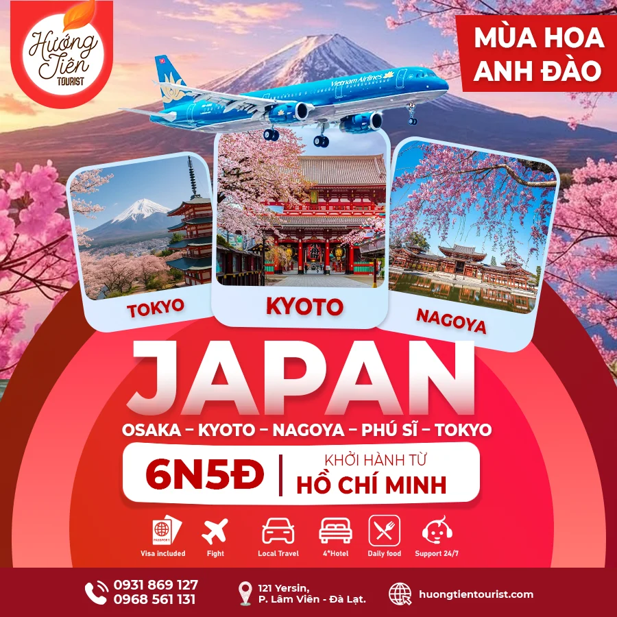 TOUR NHẬT BẢN MÙA HOA ANH ĐÀO 2026 | Bay Vietnam Airlines