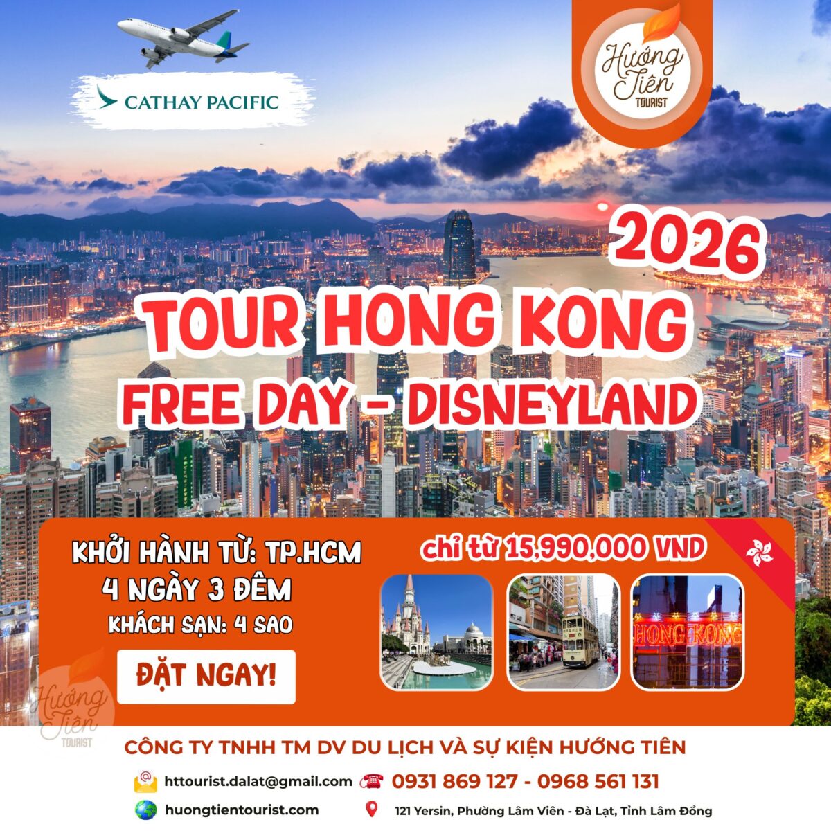 tour hong kong 4 ngày 3 đêm đi disneyland