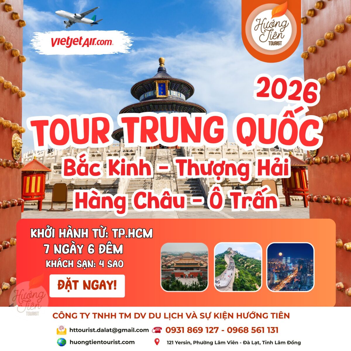 tour bắc kinh thượng hải 7n6d bay Vietjet