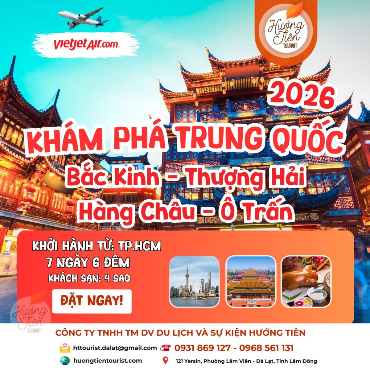 tour bắc kinh thượng hải 7n6d bay Vietjet