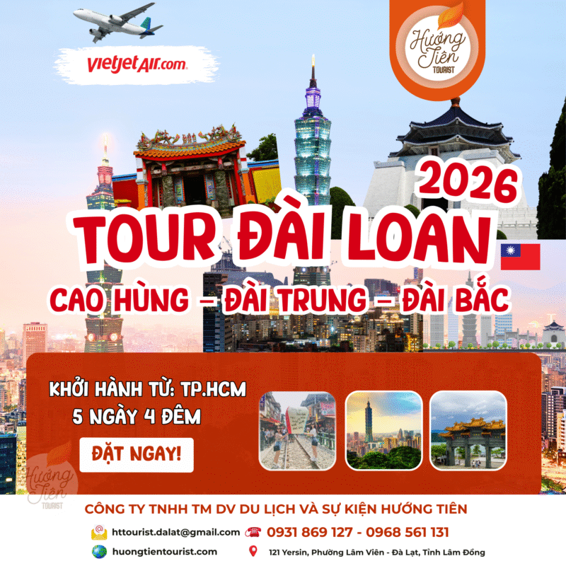 TOUR ĐÀI LOAN 5N4Đ bay Vietjet Air