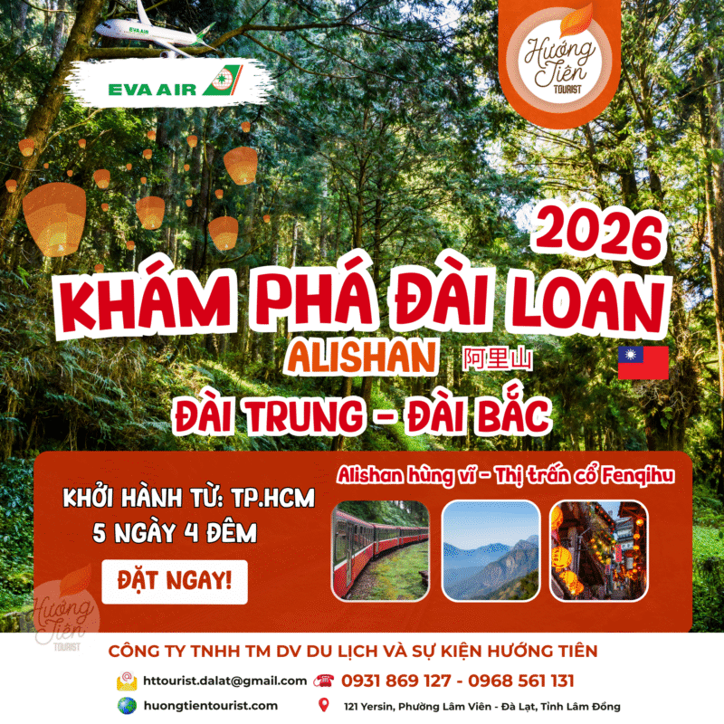 tour đài loan alishan 5 ngày 4 đêm